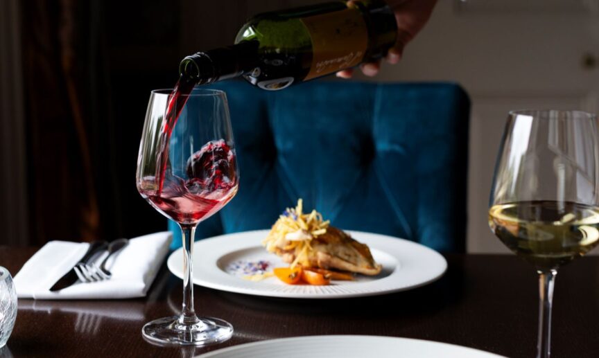 wine pouring Faithlegg